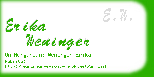 erika weninger business card